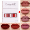 Six boxes of matte non-stick cup waterproof long lasting lip gloss, 2.5mL each, multivitamins, styles A to F