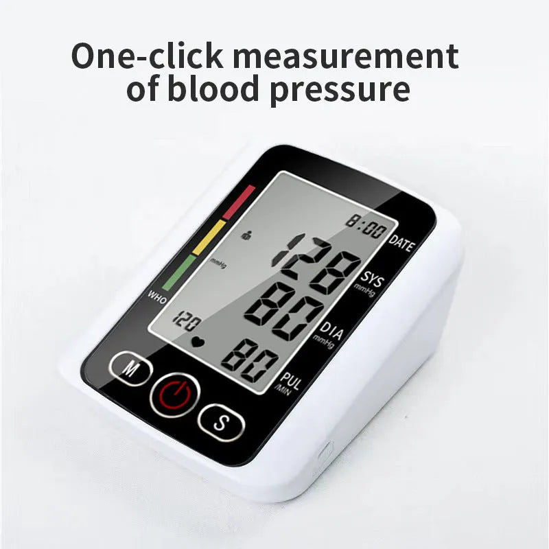 ARM automatic electronic blood pressure monitor with large screen and arm cuff