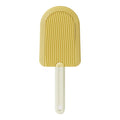 Green ice cream pet shaver grooming brush for cats and dogs with soft silicone bristles