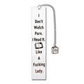 Stainless steel literary bookmark with tassel in gift box packaging