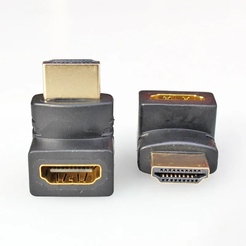 270-degree HDMI adapter cable with square bend for TV laptop wiring protection