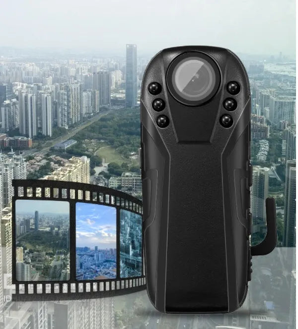Portable 1080P HD law enforcement recorder with plastic shell and wide-angle lens