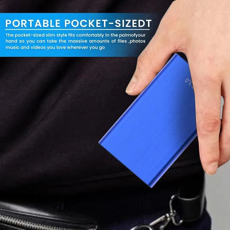 USB 3.0 external SSD with metal shell, 2.5 inch form factor, available in multiple capacities and colours