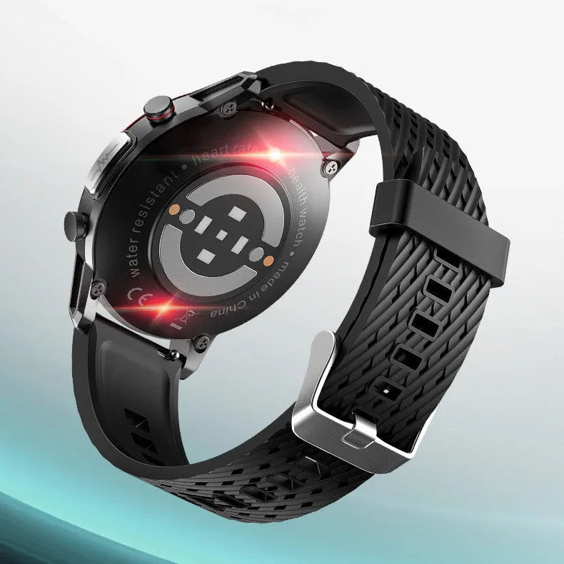 F800 ECG blood pressure sports smart watch with black TPU wristband and touch screen