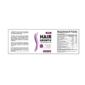 Biotin hair capsules supplement bottle with 60, 90, or 120 tablets option
