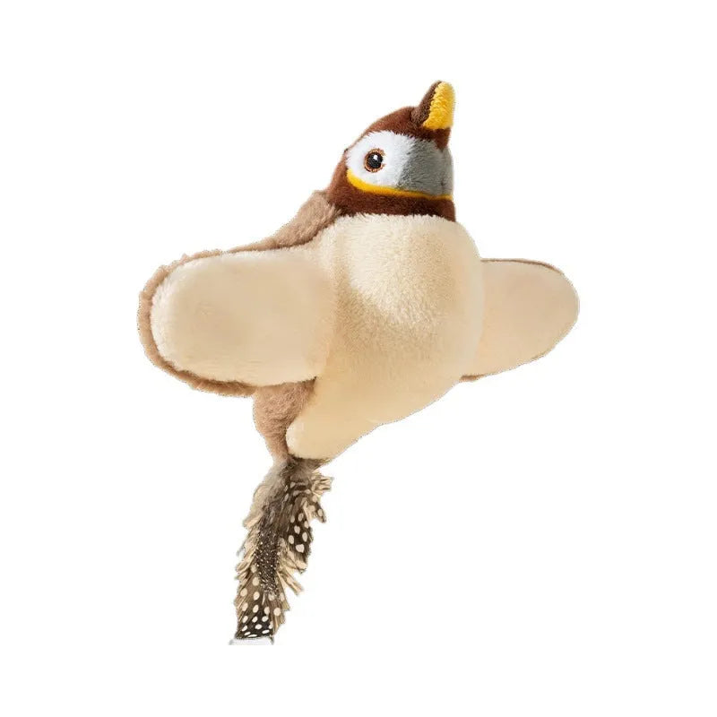Interactive Bird toy in Shake the Sparrow colour, single novelty bird figure for play or display