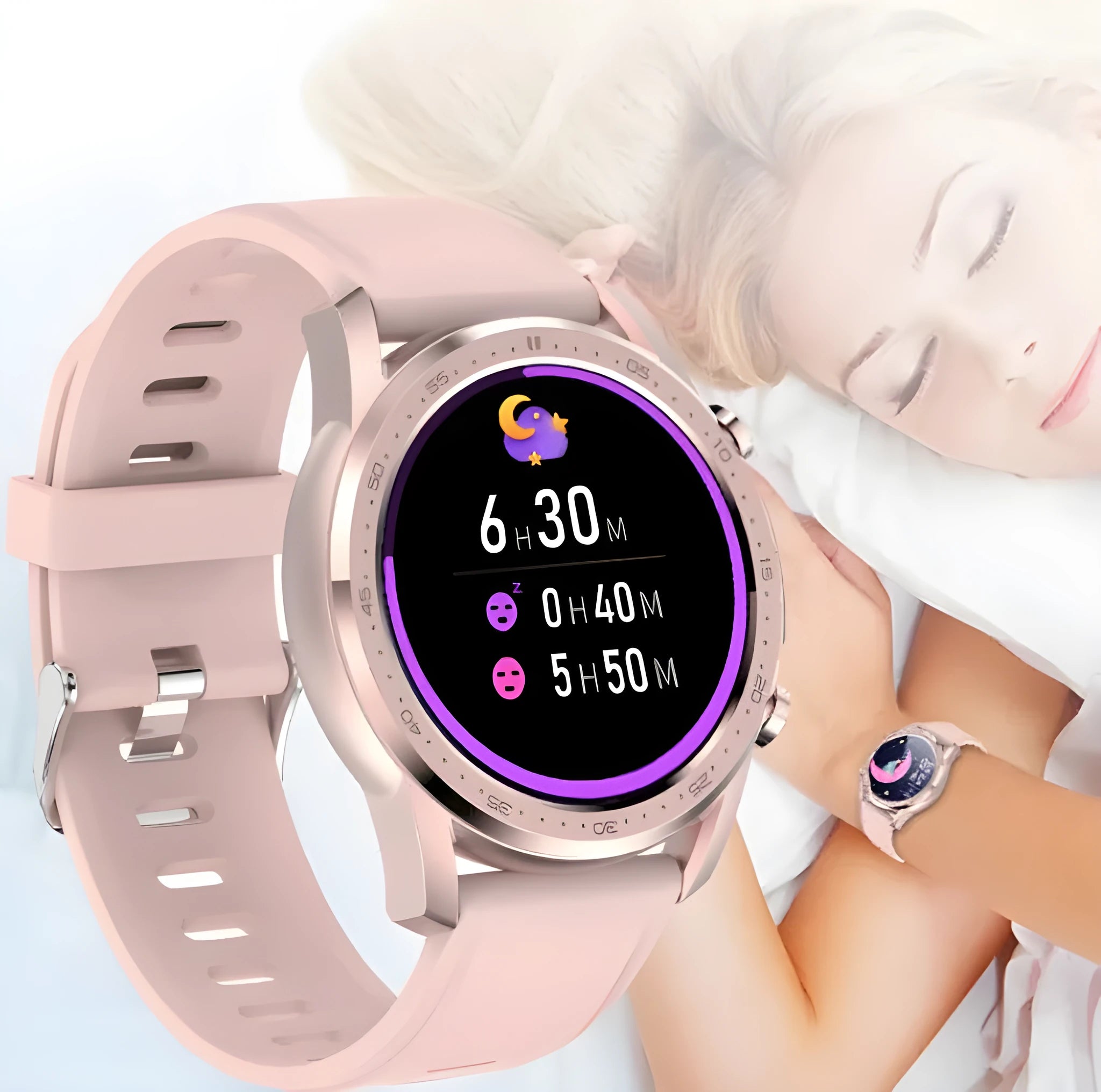 Youth2 black zinc alloy smart bracelet with screen displaying body temperature.