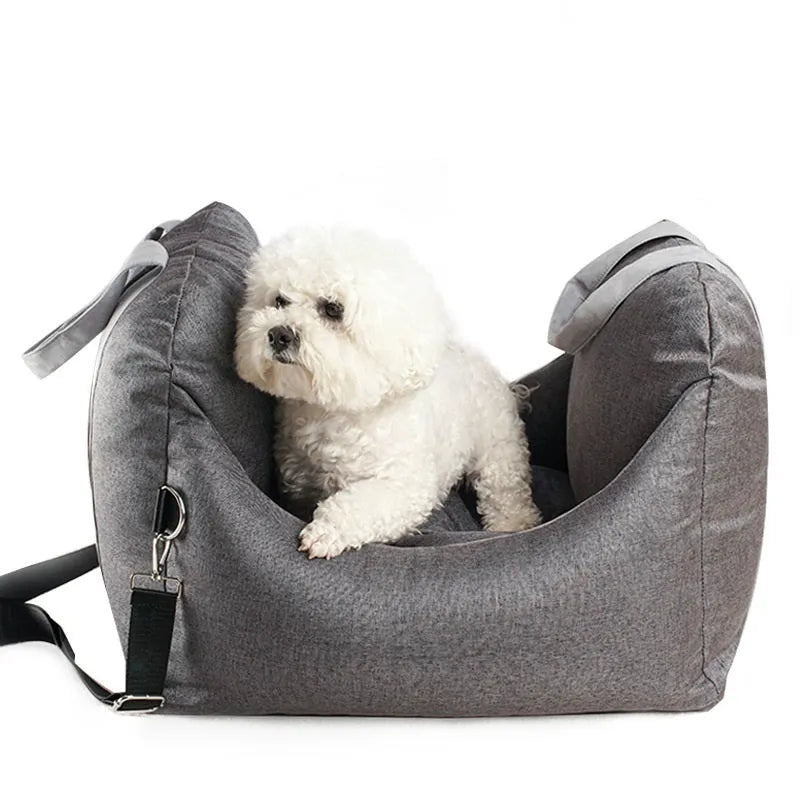 Portable detachable washable car seat pet carrier kennel for dogs and cats 52x52x44cm cloth beige