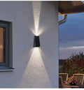 Solar garden courtyard wall light with IP65 waterproof ABS housing and LED glow, monochromatic yellow colour option