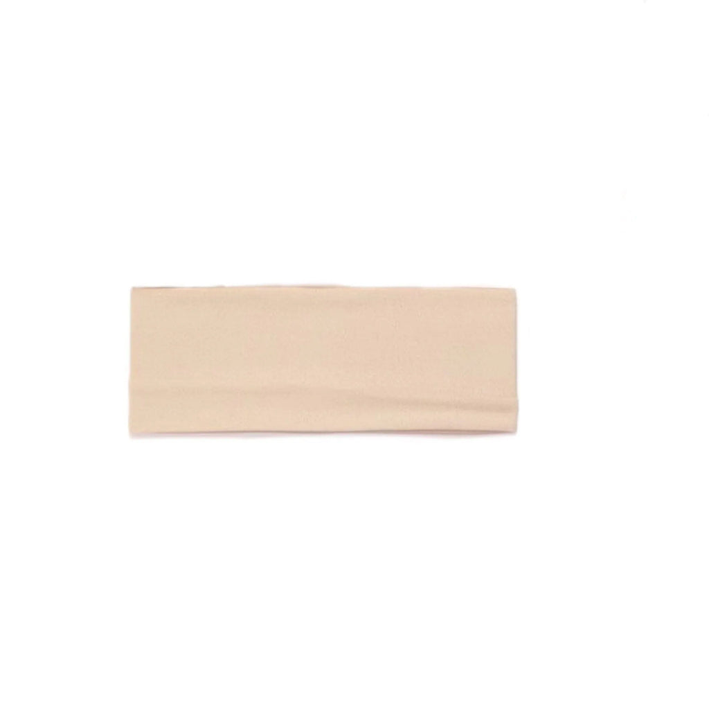 Wide solid colour sports headband with high elasticity and sweat-absorbing fabric, available in 12 colours