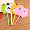 Promotional fan ballpoint pen with colourful refill designs including kitten, unicorn, and animal models