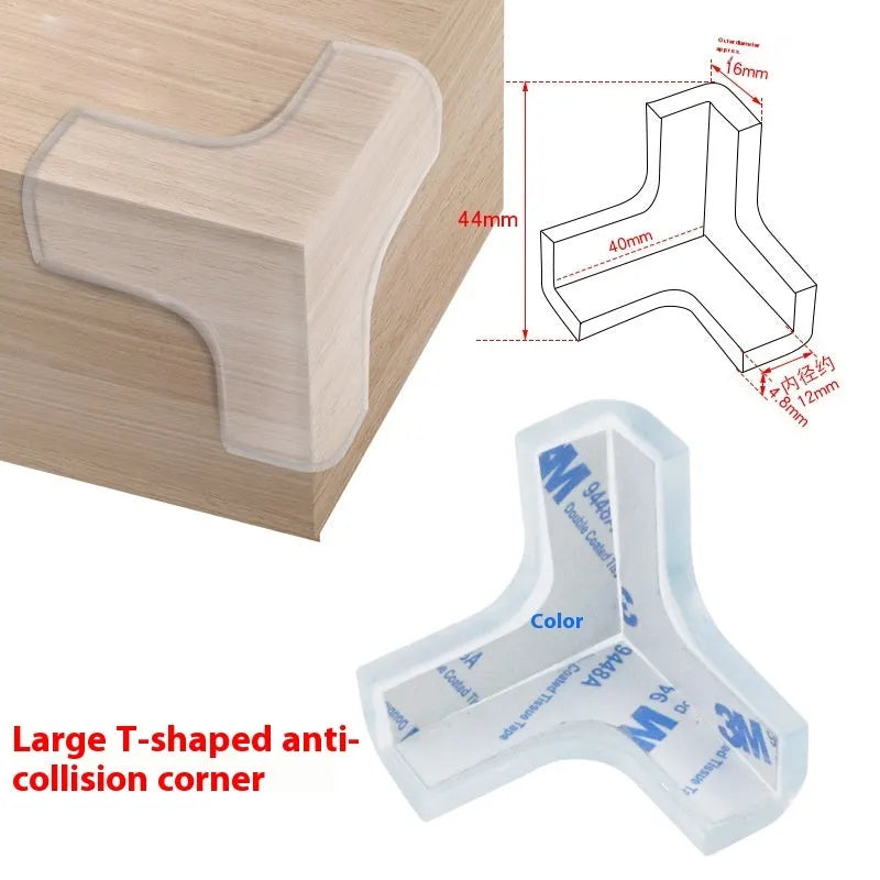 Baby silicone protective pad L-shaped thickening anti-collision table corner cover set of 12 pieces