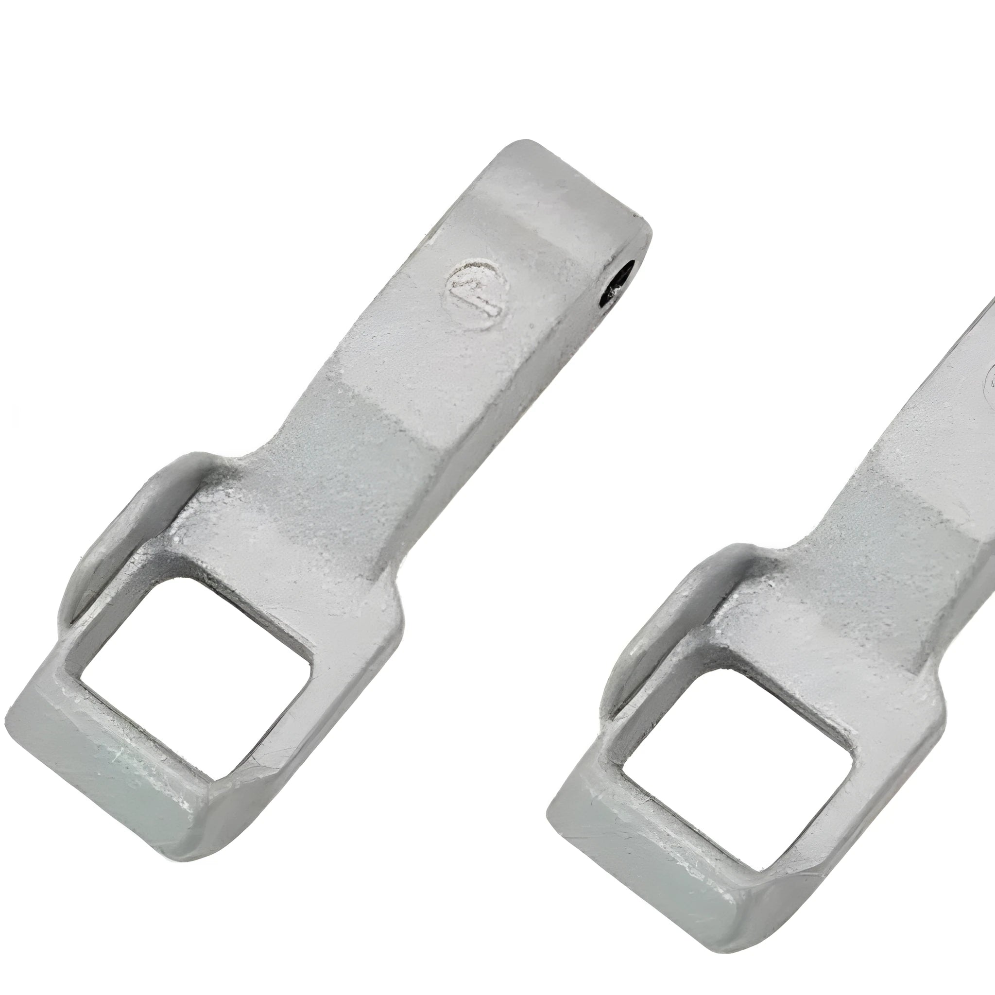 Silver LG washing machine door interlock switch accessory on white background