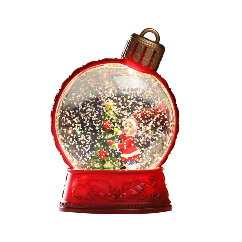 LED Christmas decoration light with simulation flame effect in snowman design