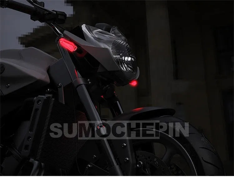 General warning light for electric vehicles LED turn signal transparent PC housing crystal pointed style red yellow blue