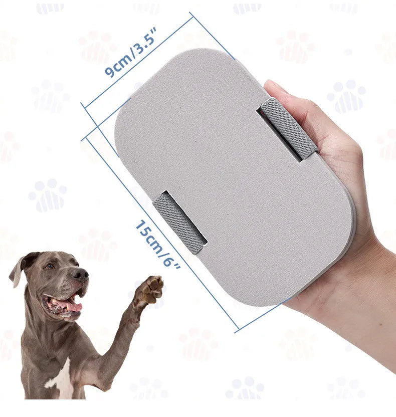 Grey EVA pet nail file grooming tool with four detachable sanding heads for cats and dogs