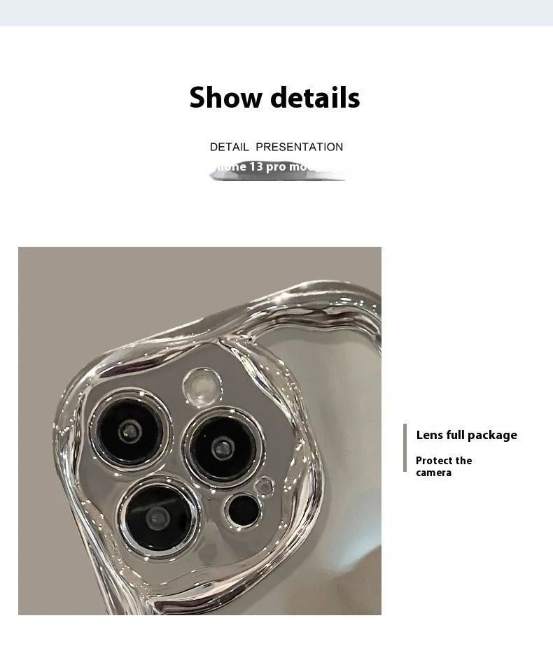 Silver electroplated mirror TPU phone case for Samsung S21 S22 S23 S24 S25 series back cover