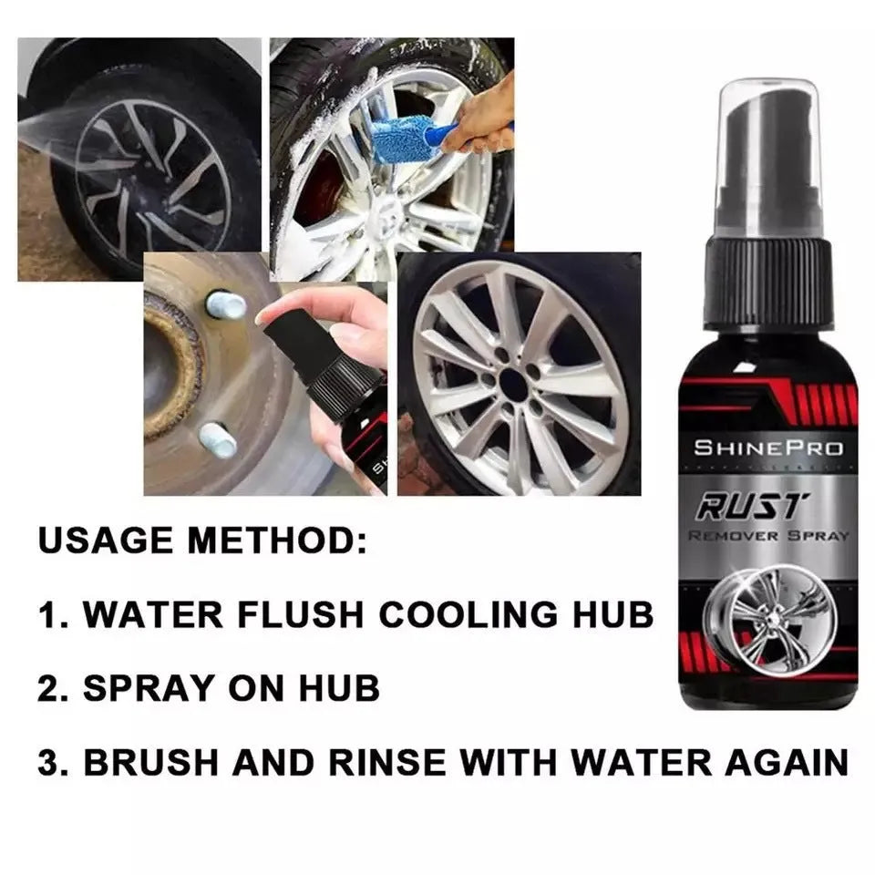 Car Rust Removal Spray 30ml bottle with nozzle, for automotive spot rust treatment on metal surfaces