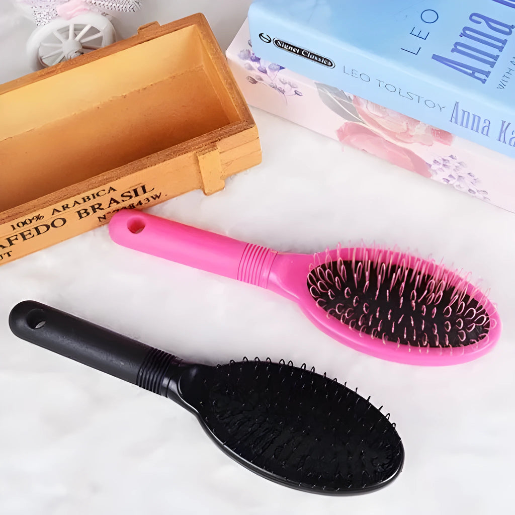 Black ring tooth hair extension comb with airbag cushion, 22cm length