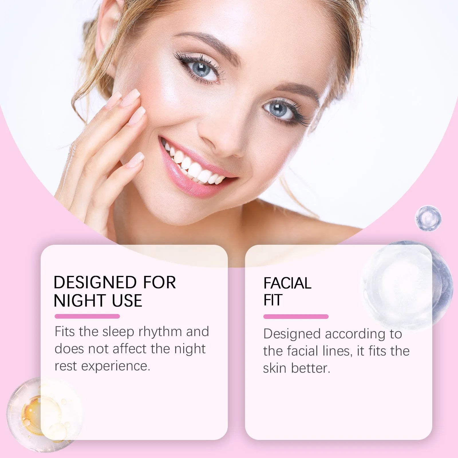 Pack of 144 clear facial nursing patches for skin hydration and fine lines