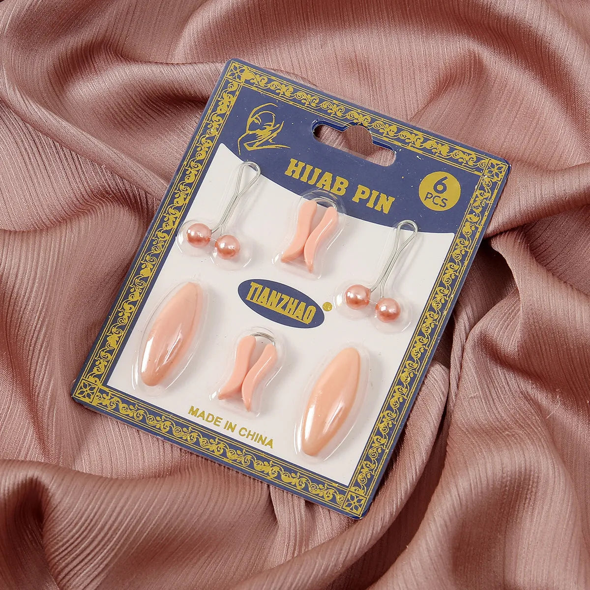 Oval plastic resin-drip scarf clip set in five colours, medium size 3.5x1.7cm