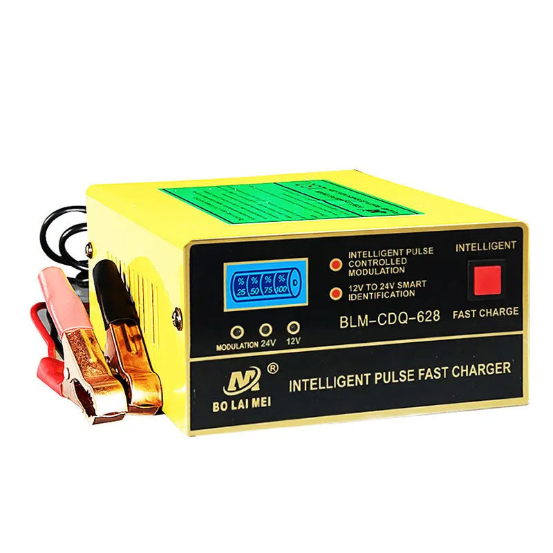 BT 168 model 12V and 24V car battery charger with American plug for lead acid batteries