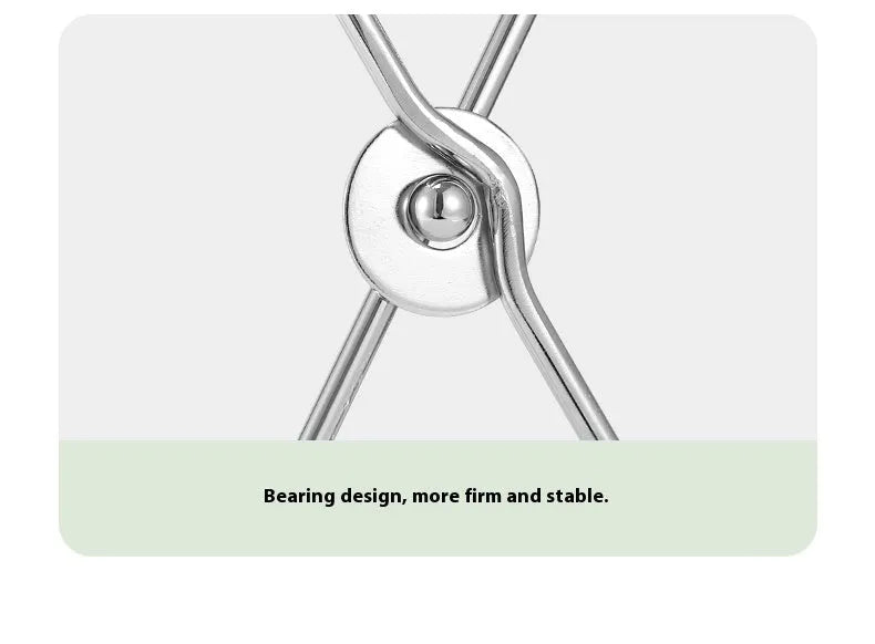 Stainless steel folding garbage bag bracket in collapsed position showing silver finish