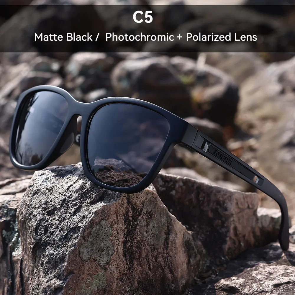 Retro style outdoor sunglasses with metal hinges and TAC lenses for UV protection, shown in one of five colour options.