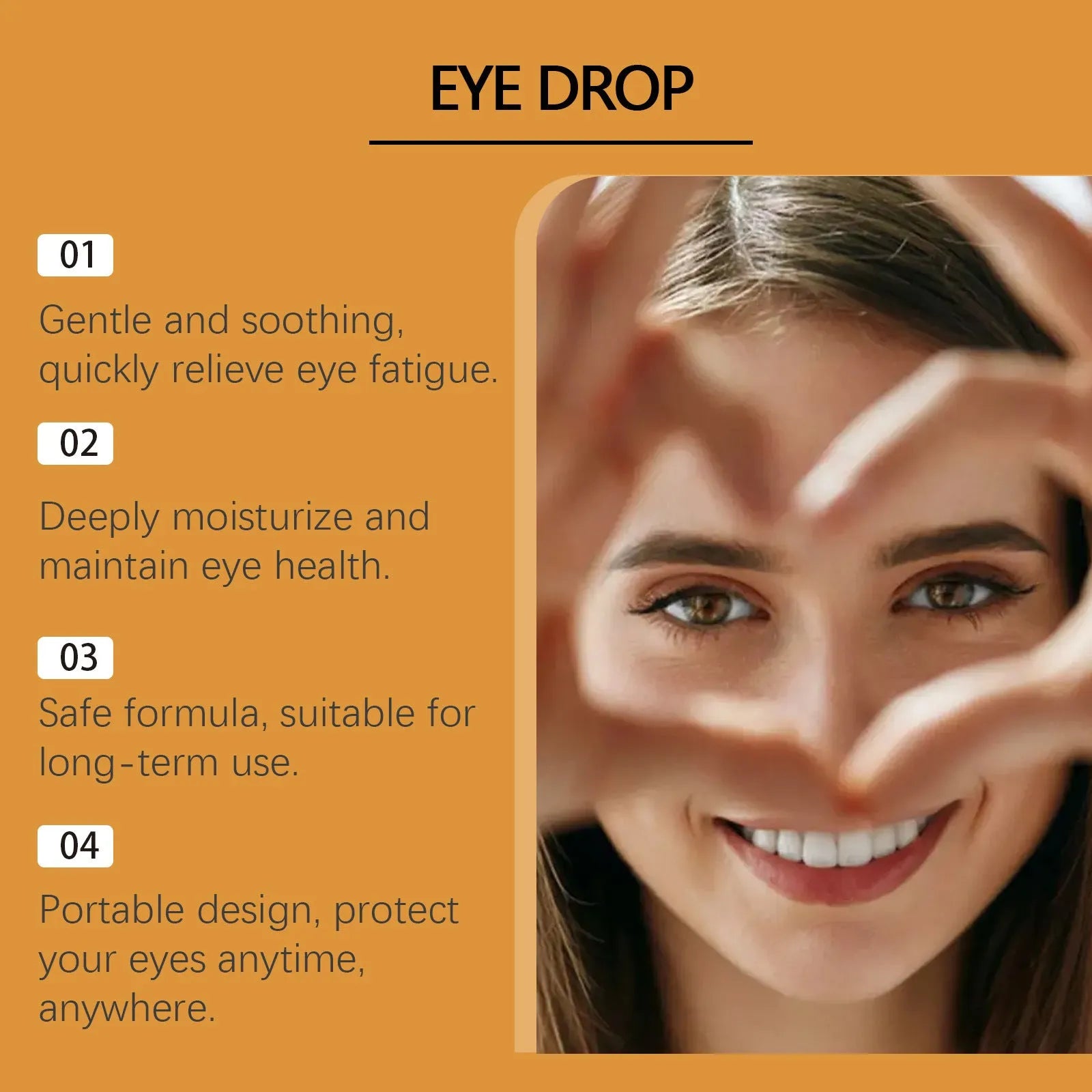 15ml bottle of Deep Fluid Honey Eye Drops for relieving eye fatigue and dryness.