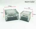 Solar LED floor tile light with acrylic top and polycrystalline panel for outdoor courtyard path lighting in two sizes