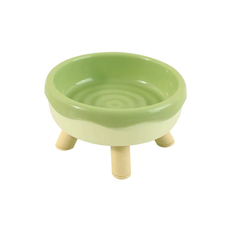 Donut four legs cat bowl 300ml PP plastic raised cat food holder available in multiple colours