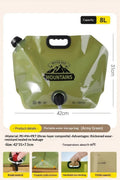 Outdoor water storage bag 8L in solid colour with waterproof fabric, portable for hiking and camping