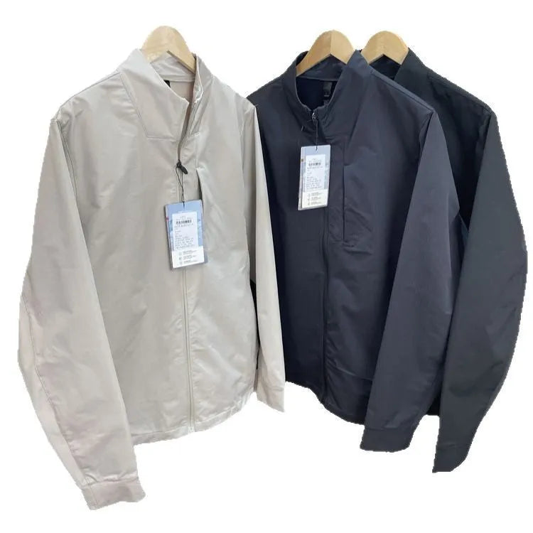 Men's stand collar sports casual jacket in polyester fabric available in multiple sizes and colours