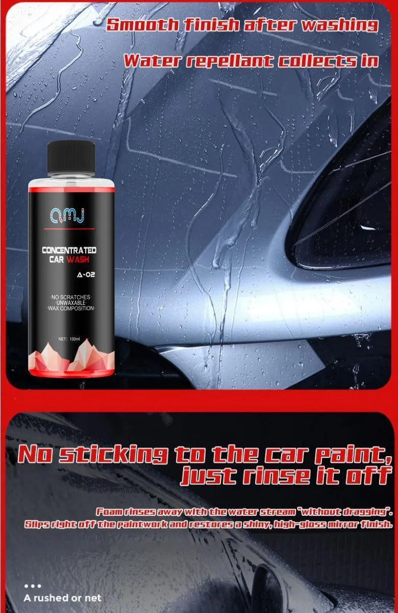 100ml bottle of super concentrated car foam cleaner for decontamination and polishing