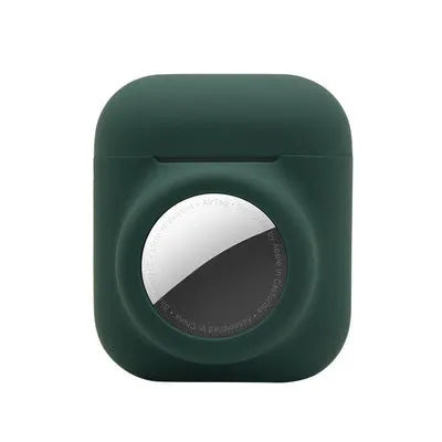 Silicone flip case for Apple AirTag shown in multiple colour options on a white background.