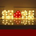 LED plastic alphabet letter lights spelling message for birthday or proposal decoration