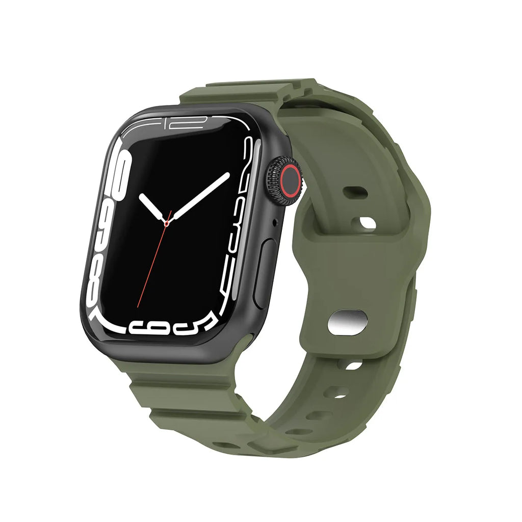 Sports silicone strap for Apple Watch in army green colour, 38/40/41mm size