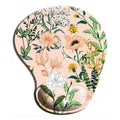 Silicone keyboard wrist rest pad with floral pattern and wrist strap attachment