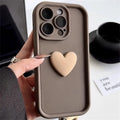 Stereo Coffee Doll Bear soft shell TPU phone case frosted finish for iPhone in Brown doll colour