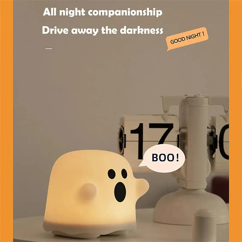 Silicone touch sensor night light for children's bedrooms with portable handheld design