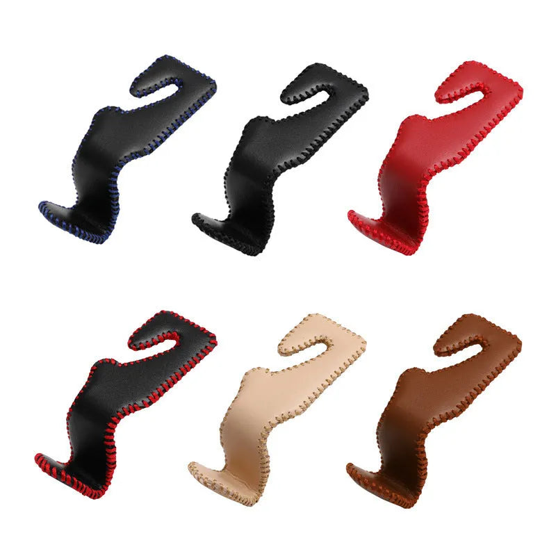 Gold stainless steel car seat back hook for interior organisation with hidden mounting