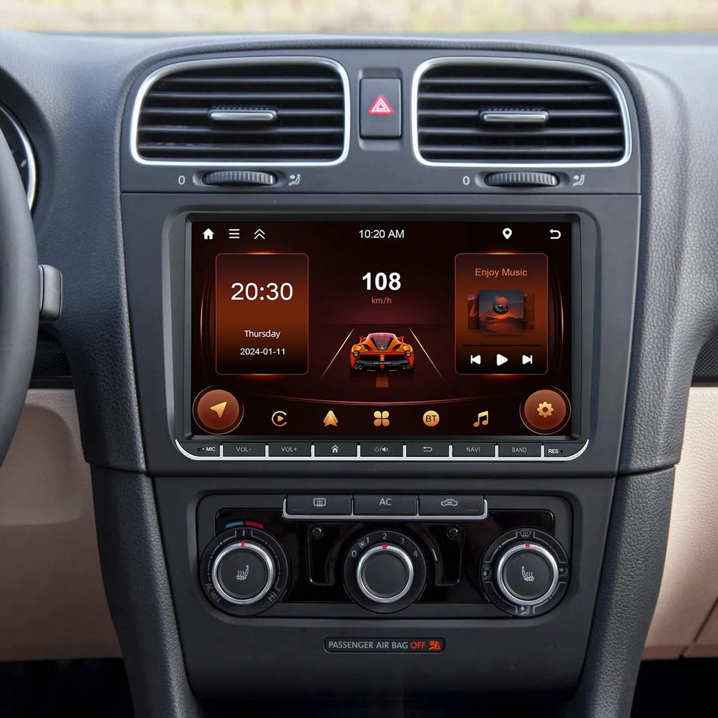 Android 13 7 inch car stereo head unit with touchscreen for Volkswagen dashboard