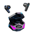 X15 wireless in-ear Bluetooth gaming headset with charging case, shown in available colour options.