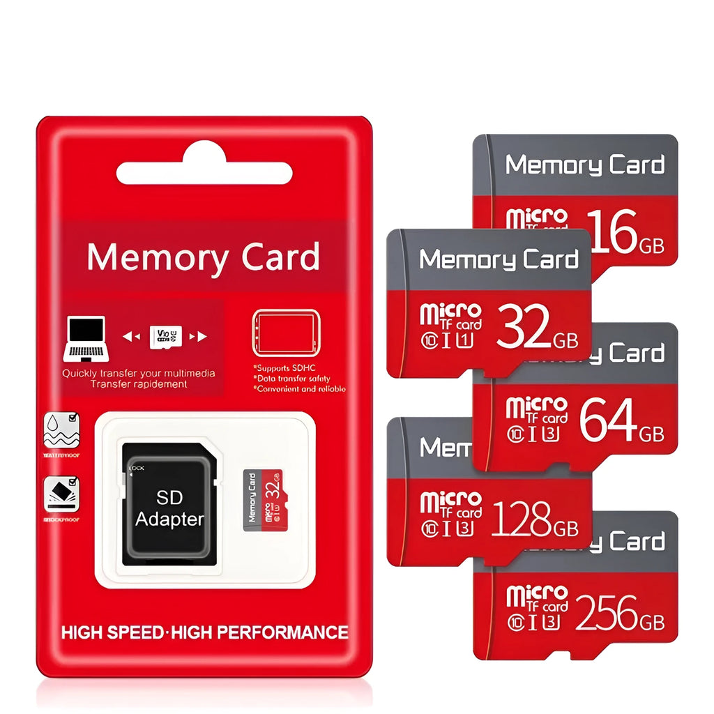 256GB microSD TF memory card for recorder and monitoring device storage expansion