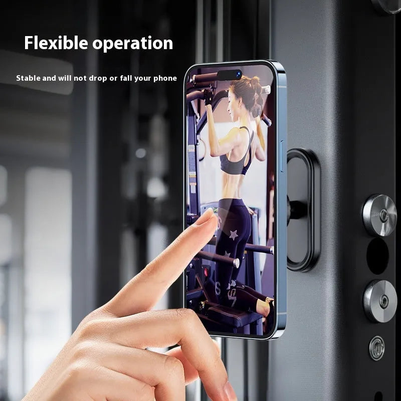 A plastic double-sided magnetic base bracket for outdoor photography equipment mounting.