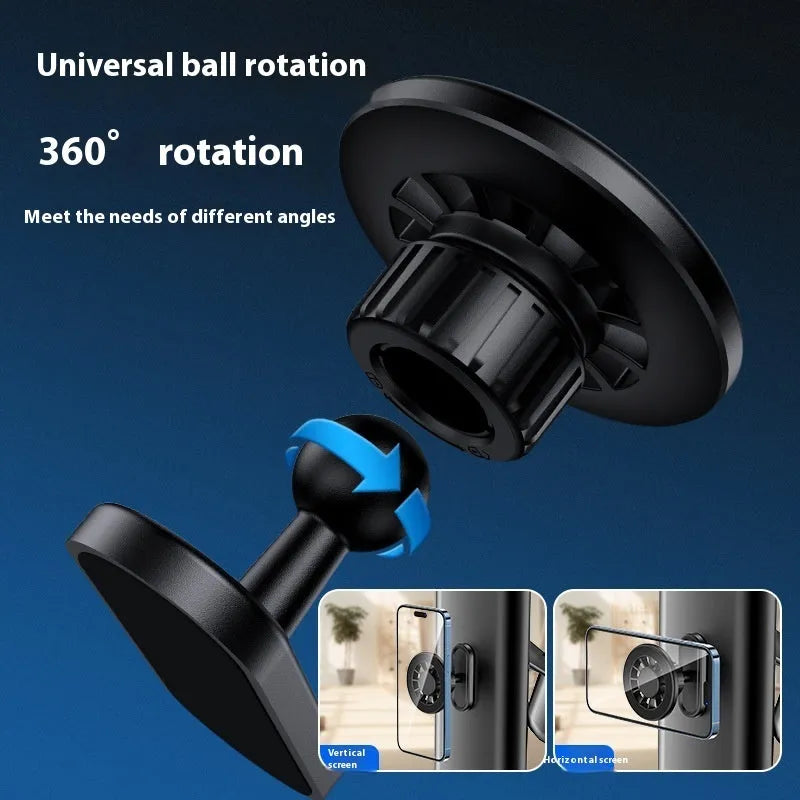 A plastic double-sided magnetic base bracket for outdoor photography equipment mounting.