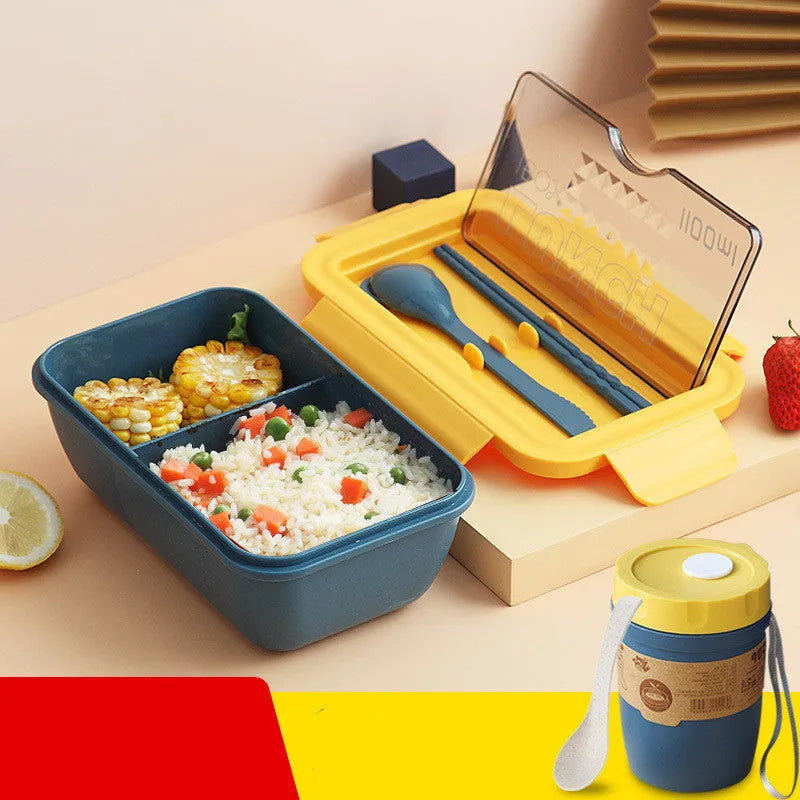 Green four-layer partitioned plastic bento box with a Nordic style design