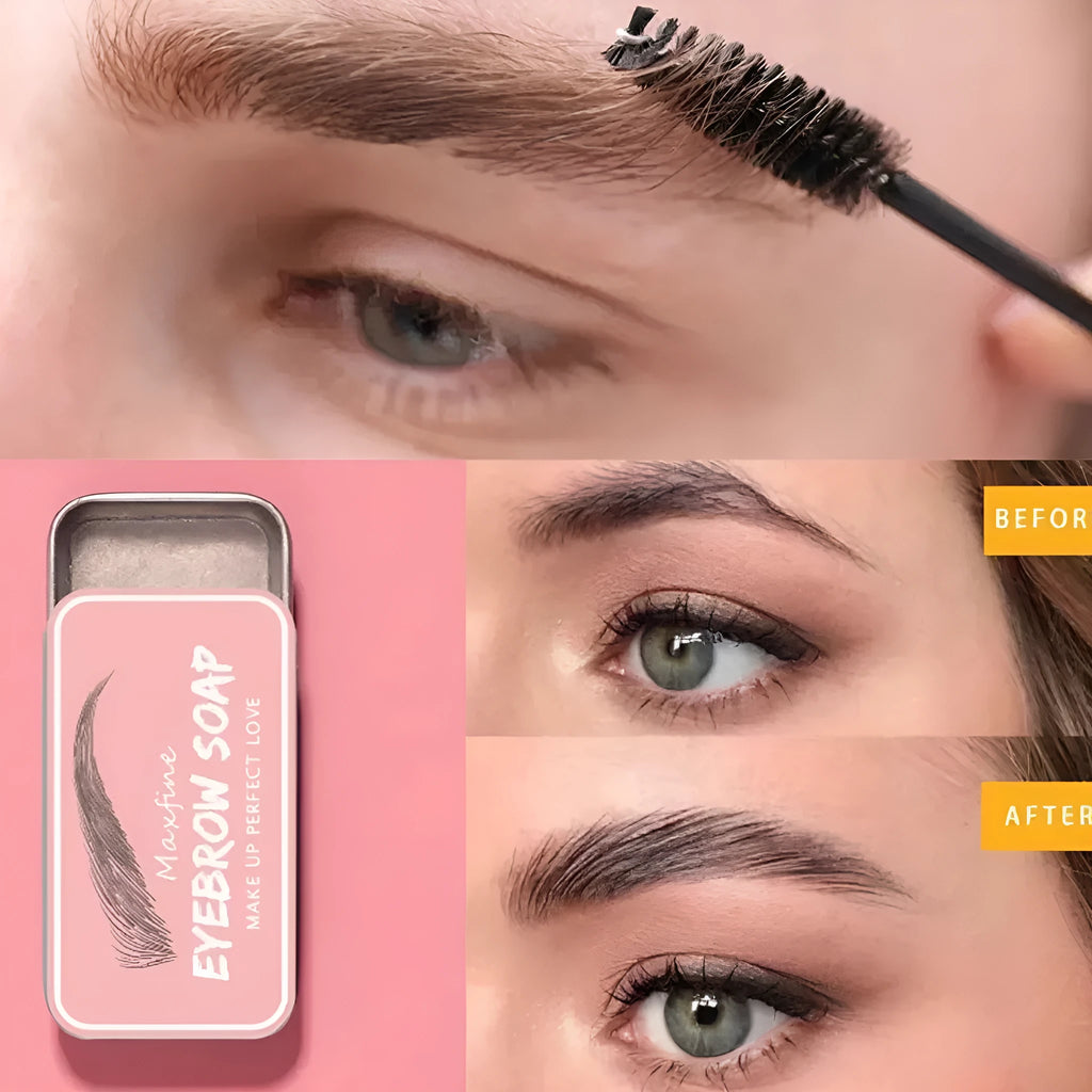 10g eyebrow cream pot and an eyebrow brush for brow shaping and colour application