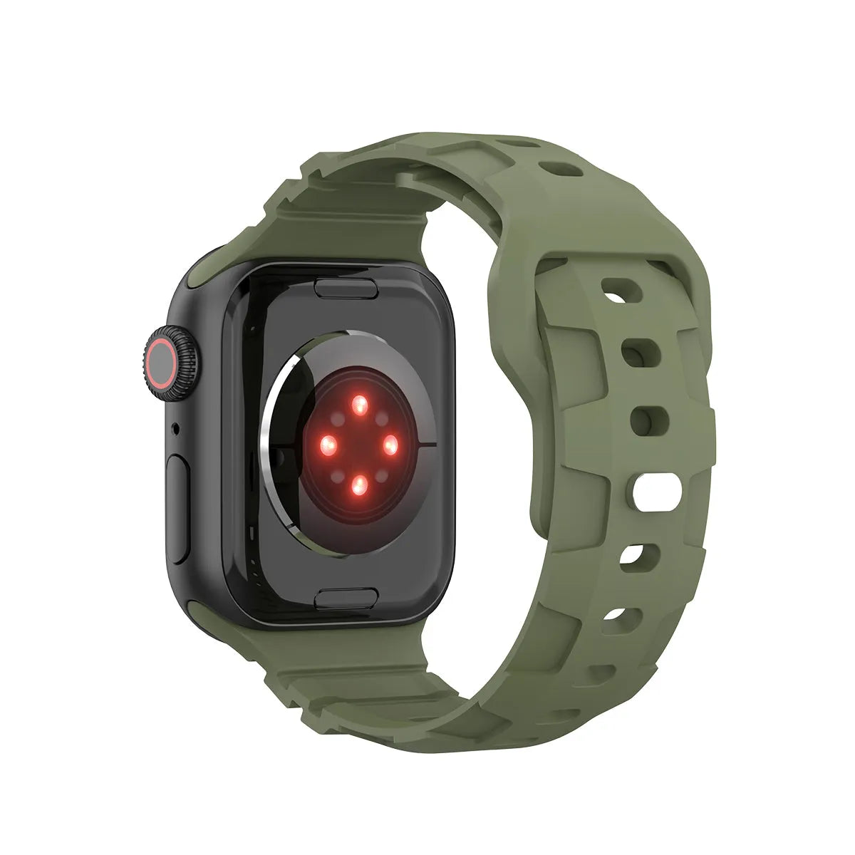 Sports silicone strap for Apple Watch in army green colour, 38/40/41mm size