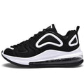 Men's black casual sneakers with lace-up front and thick sole.